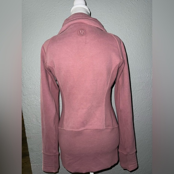 Lululemon‎ Womens Radiant Cotton Fleece Jacket Pink Blush Size 4 - Picture 3 of 3